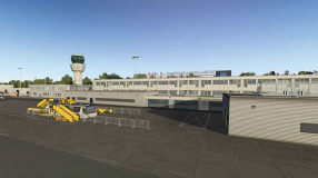 Screenshot på X-Plane 11 (inkl. Aerosoft Airport Pack)