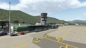 Screenshot på X-Plane 11 (inkl. Aerosoft Airport Pack)