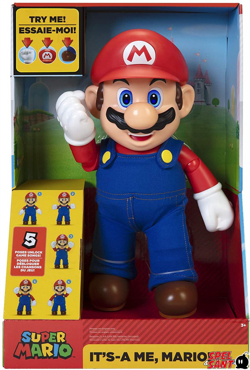 Super Mario Itsame, Mario! Talking Posable Mario Figure 30cm Spel
