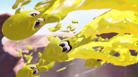 Screenshot på Splatoon 3 Bergsala UK4 (inkl. Lila Squid Nyckelring)