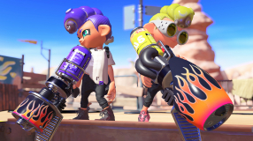 Screenshot på Splatoon 3 Bergsala UK4 (inkl. Lila Squid Nyckelring)