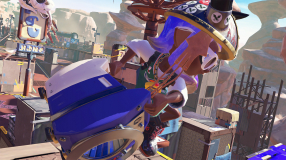 Screenshot på Splatoon 3 Bergsala UK4 (inkl. Lila Squid Nyckelring)
