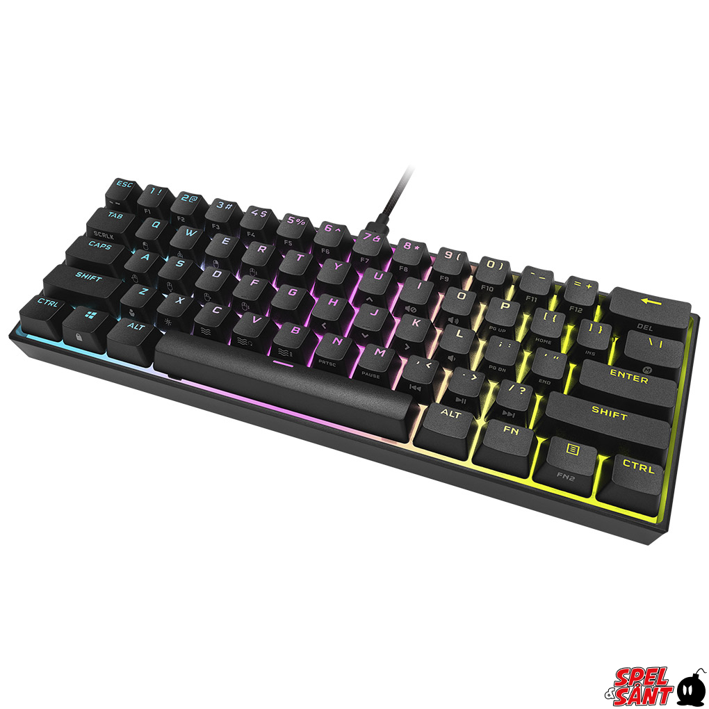 Corsair K65 RGB Mini Cherry Red 60 Mechanical Gaming Keyboard (Nordisk