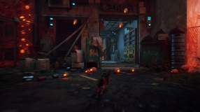Screenshot på Stray