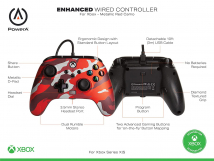 Screenshot på PowerA Enhanced Wired Controller For Xbox Series X|S Metallic Red Camo