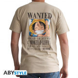 Screenshot på One Piece Wanted Luffy T-Shirt Beige (Medium)