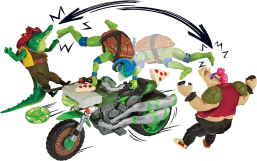 Screenshot på Teenage Mutant Ninja Turtles Mutant Mayhem - Ninja Kick Cycle with Leonardo