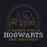 Screenshot på Harry Potter Hogwarts Christmas T-Shirt Black (X-Large)