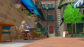 Screenshot på Detective Pikachu Returns (inkl. Detective Pin)
