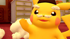 Screenshot på Detective Pikachu Returns (inkl. Detective Pin)
