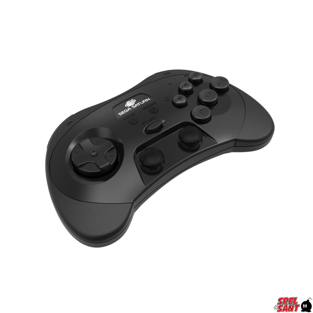 Retro-Bit Sega Saturn 2.4GHz Wireless Pro Controller Black - Spel & Sånt:  The video game store with the happiest customers