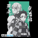 Screenshot på Demon Slayer - Tanjiro & Tengen T-Shirt Svart (Medium)