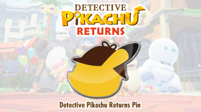 Screenshot på Detective Pikachu Returns (inkl. Detective Pin)