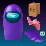 Screenshot på Among Us Action Figure Series 3 - Purple Crewmate 11,5cm