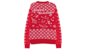 Screenshot på Nintendo Eevee Happy Holiday Stickad X-Mas Jultröja Röd (Medium)