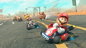 Screenshot på Mario Kart World (Bergsala UK4)
