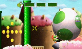 Screenshot på Yoshis New Island (Japansk version & Endast Kassett)
