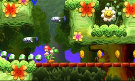 Screenshot på Yoshis New Island (Japansk version & Endast Kassett)
