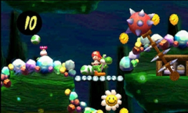 Screenshot på Yoshis New Island (Japansk version & Endast Kassett)