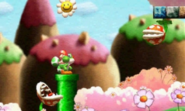Screenshot på Yoshis New Island (Japansk version & Endast Kassett)