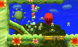 Screenshot på Yoshis New Island (Japansk version & Endast Kassett)