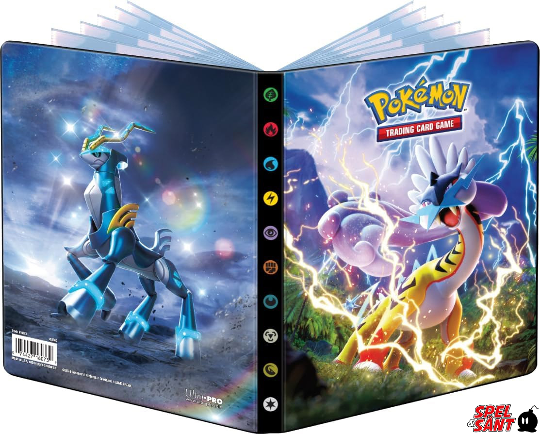 Ultra Pro Pokemon Scarlet and Violet Raging Bolt and Iron Crown 4-Pocket Portfolio - Spel & Snt: The video game store with the happiest customers Ultra Pro Pokemon Scarlet and Violet Raging Bolt and Iron Crown 4-Pocket Portfolio - Spel & Snt: The video game store with the happiest customers