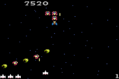 Screenshot på Atari 7800 Galaga