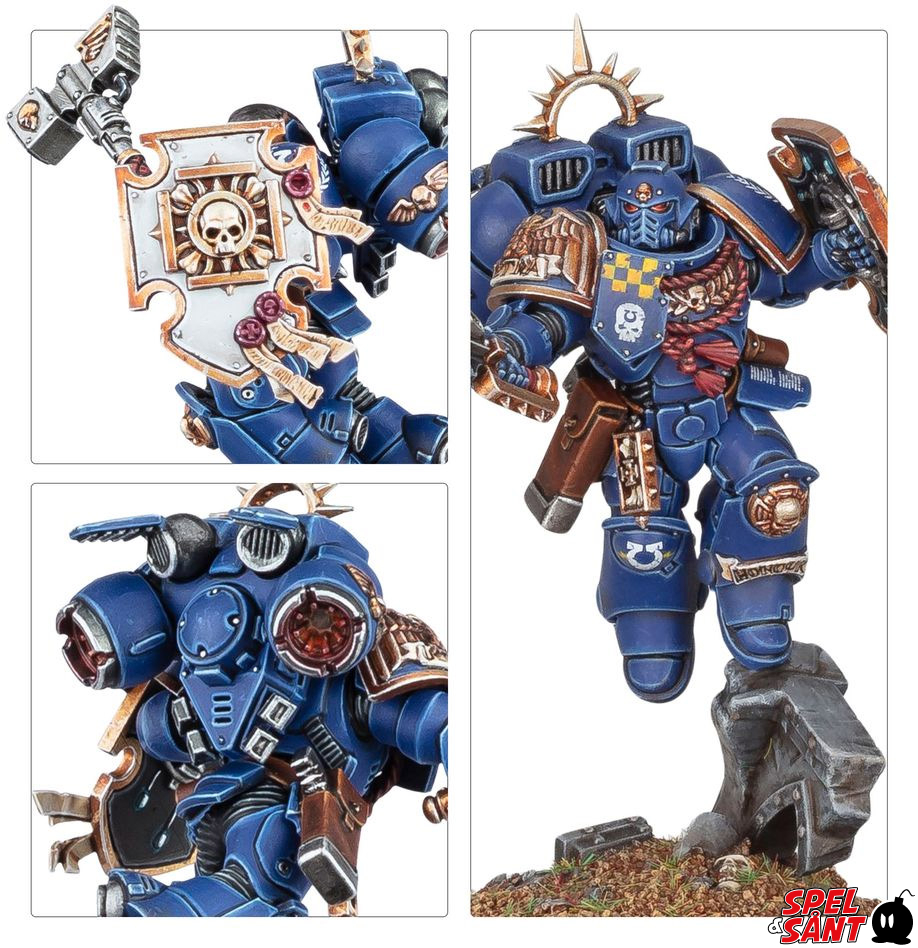 Warhammer 40k Space Marines Captain with Jump Pack and Relic Shield