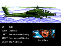 Screenshot på LHX Attack Chopper (Svensk Version)
