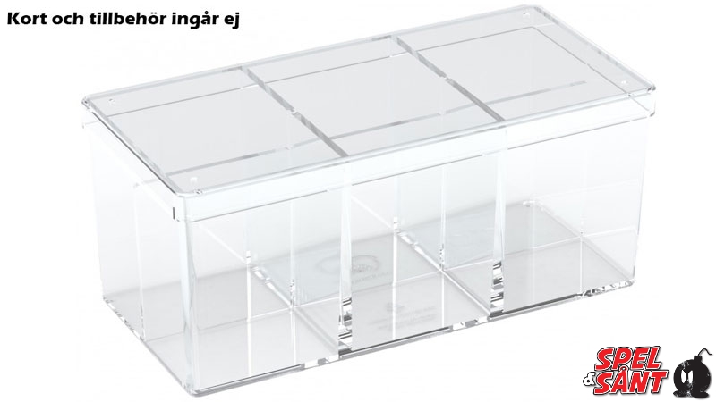 ULTIMATE GUARD STACK 'n' SAFE 480 CARD STORAGE COMPARTMENT BOX Clear Deck Case
